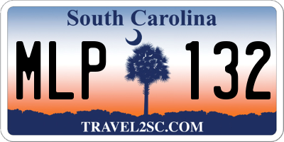 SC license plate MLP132