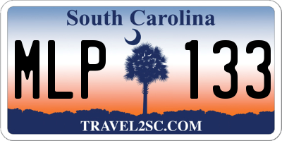 SC license plate MLP133