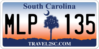 SC license plate MLP135