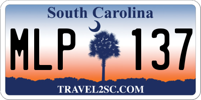SC license plate MLP137