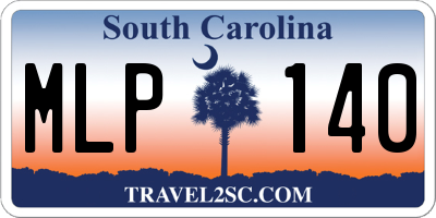 SC license plate MLP140