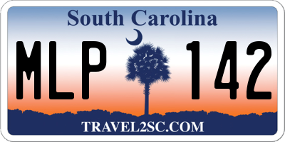 SC license plate MLP142