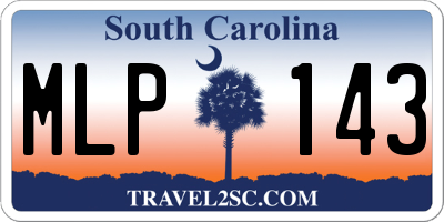 SC license plate MLP143