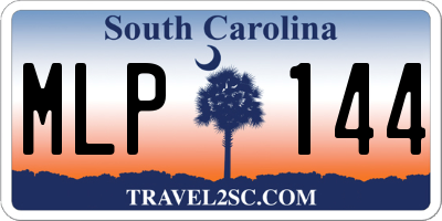 SC license plate MLP144