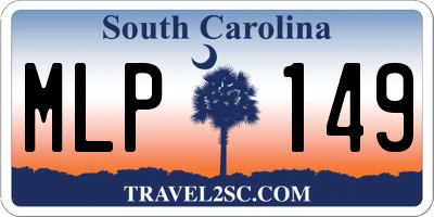 SC license plate MLP149