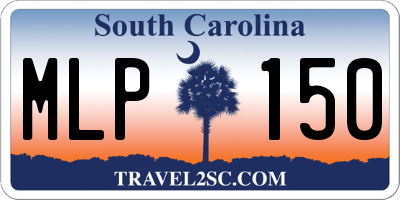 SC license plate MLP150