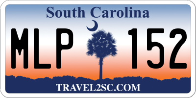 SC license plate MLP152