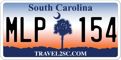 SC license plate MLP154