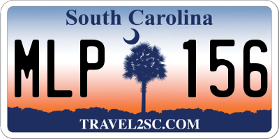 SC license plate MLP156