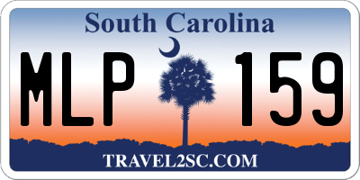SC license plate MLP159