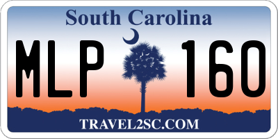 SC license plate MLP160
