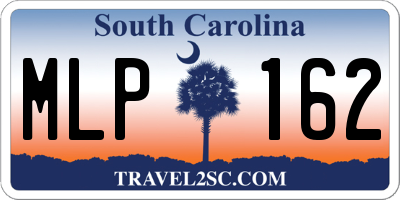 SC license plate MLP162