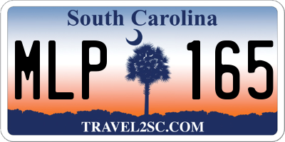 SC license plate MLP165