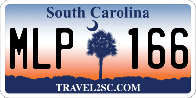 SC license plate MLP166