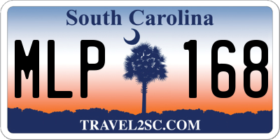 SC license plate MLP168