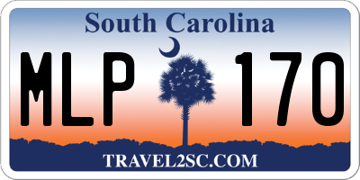 SC license plate MLP170