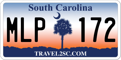SC license plate MLP172