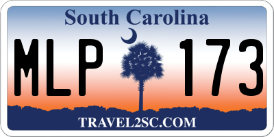 SC license plate MLP173