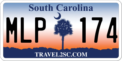 SC license plate MLP174