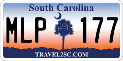 SC license plate MLP177
