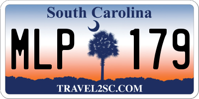 SC license plate MLP179