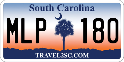 SC license plate MLP180