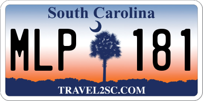 SC license plate MLP181