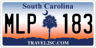 SC license plate MLP183