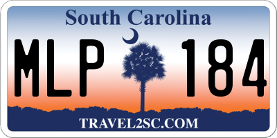 SC license plate MLP184