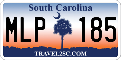 SC license plate MLP185