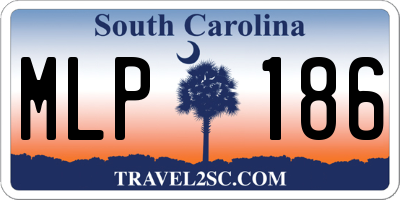 SC license plate MLP186