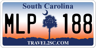SC license plate MLP188