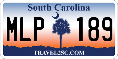 SC license plate MLP189