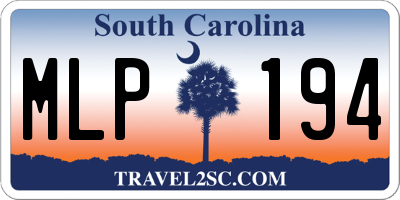 SC license plate MLP194