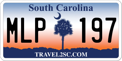 SC license plate MLP197