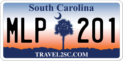 SC license plate MLP201