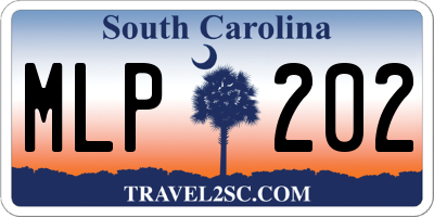 SC license plate MLP202