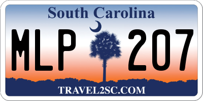 SC license plate MLP207