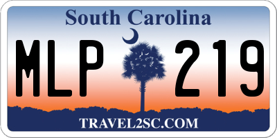 SC license plate MLP219