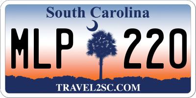 SC license plate MLP220