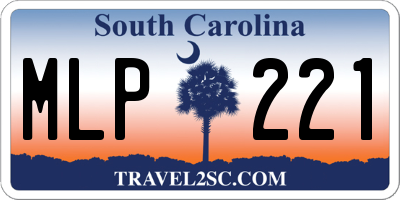 SC license plate MLP221