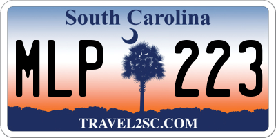 SC license plate MLP223