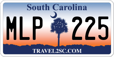 SC license plate MLP225