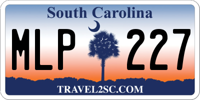 SC license plate MLP227