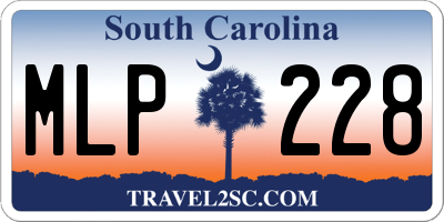 SC license plate MLP228