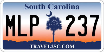 SC license plate MLP237