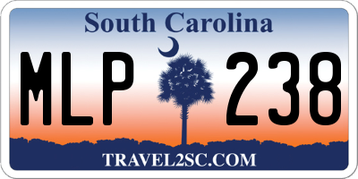 SC license plate MLP238