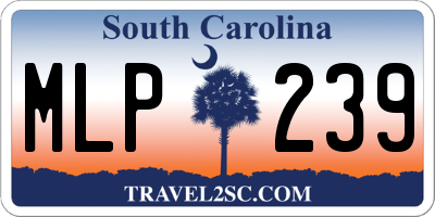 SC license plate MLP239