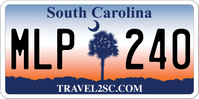 SC license plate MLP240