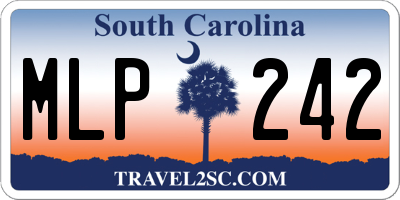 SC license plate MLP242